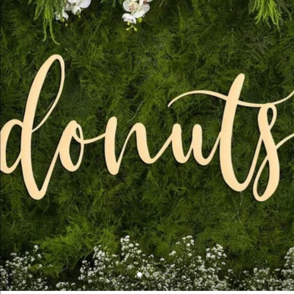 Donut sign and world map
